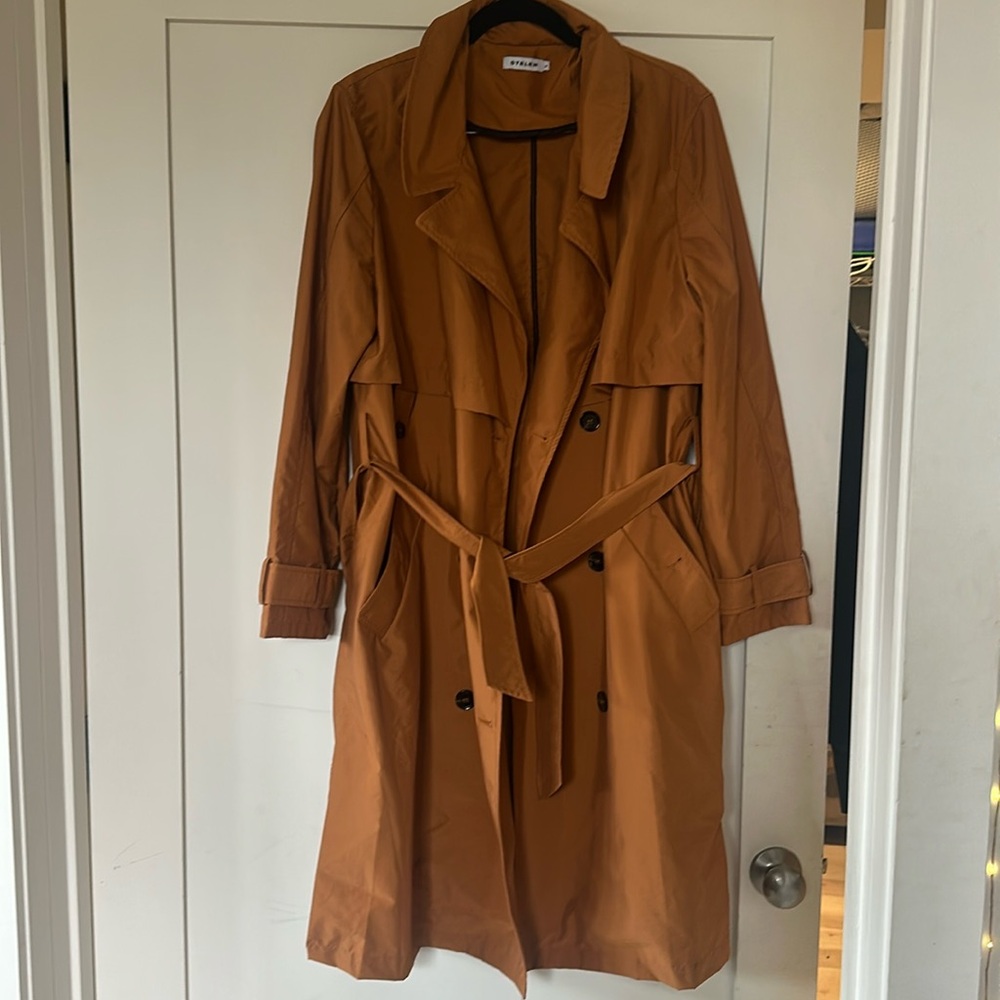 Stelen burnt orange trench coat